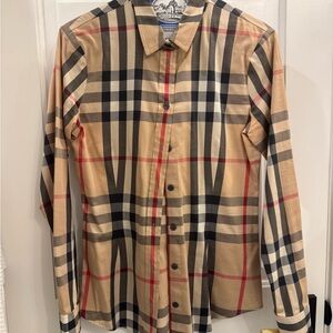 Women’s Classic Burberry Button-Up Shirt